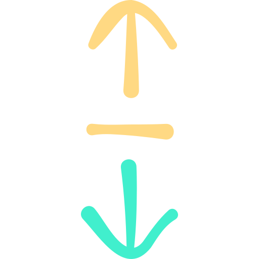 cambio de tamaño vertical Basic Hand Drawn Color icono