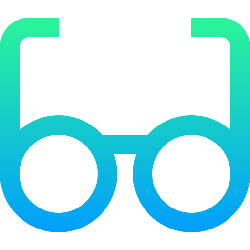 Eye glasses Super Basic Straight Gradient icon