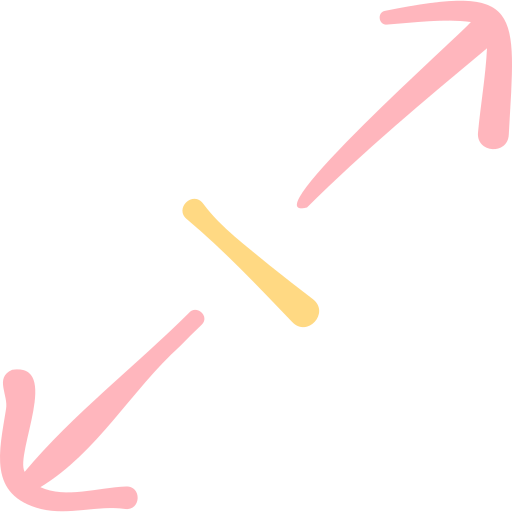 cambio de tamaño diagonal Basic Hand Drawn Color icono