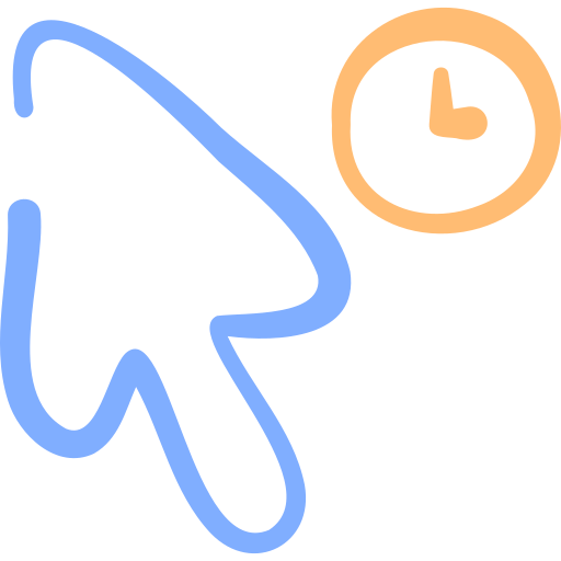 clicker del mouse Basic Hand Drawn Color icono