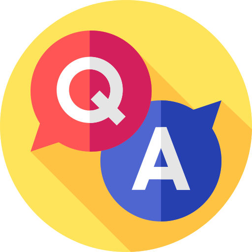Question and answer Flat Circular Flat icon
