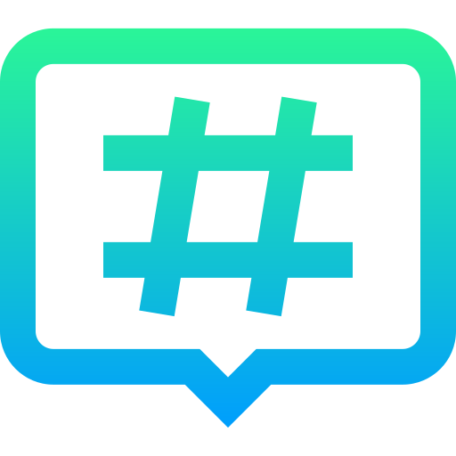 Hashtag Super Basic Straight Gradient icon