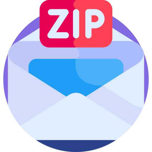 Zip code Detailed Flat Circular Flat icon