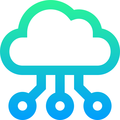 Cloud connection Super Basic Straight Gradient आइकन
