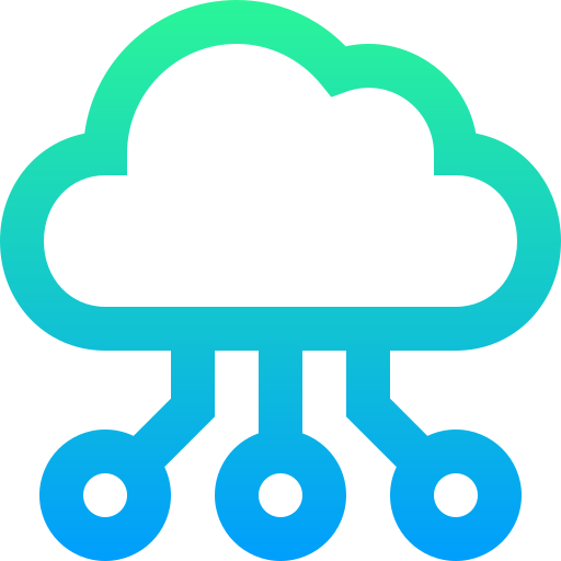 클라우드 연결 Super Basic Straight Gradient icon