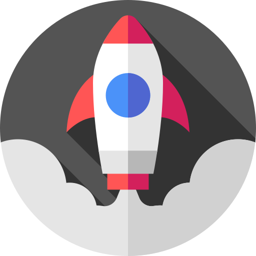 로켓 Flat Circular Flat icon