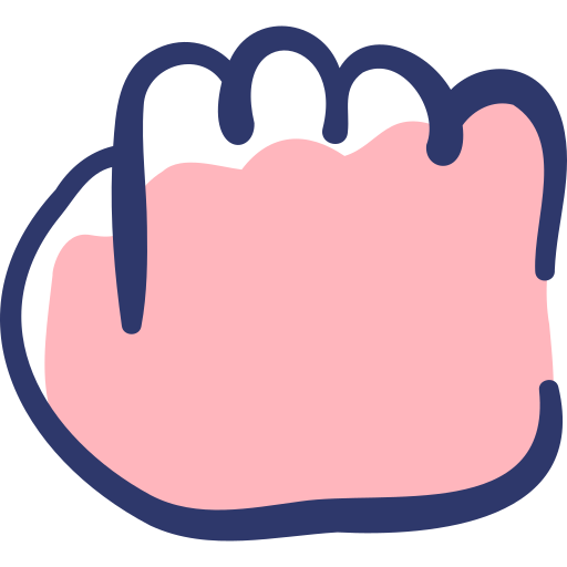 Fist Basic Hand Drawn Lineal Color icon
