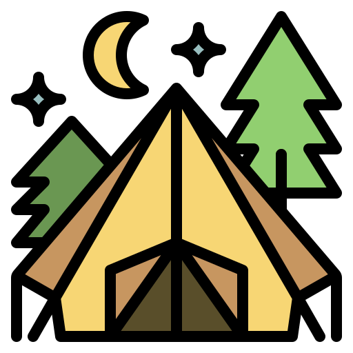 Camping tent Generic Outline Color icon