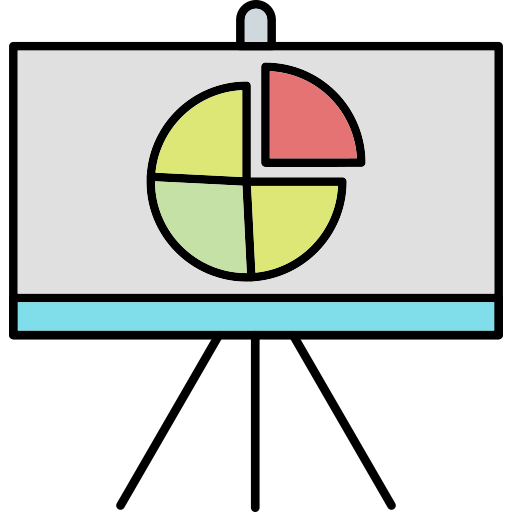 Graph pie Generic Thin Outline Color icon
