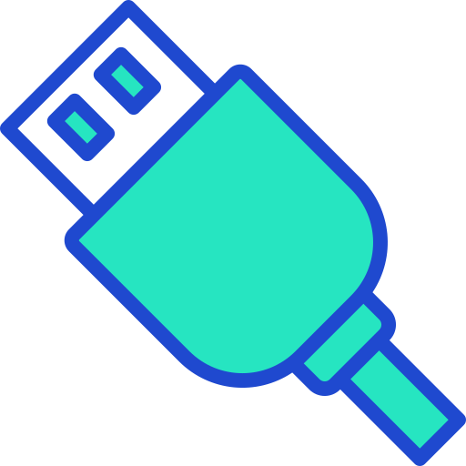 usb 포트 Generic Outline Color icon