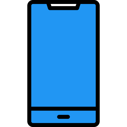 téléphone intelligent Generic Outline Color Icône