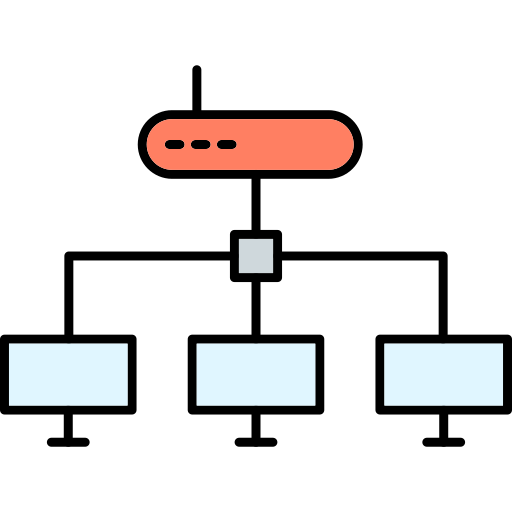 conexión de red Generic Thin Outline Color icono