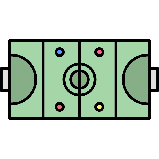 campo de hockey Generic Thin Outline Color icono
