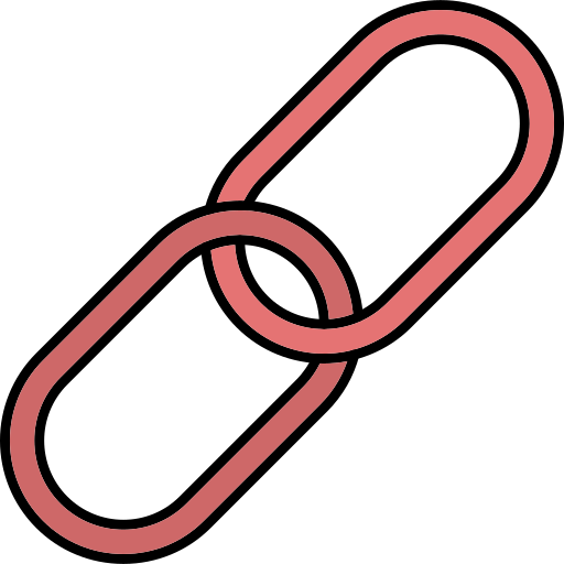 verknüpft Generic Thin Outline Color icon