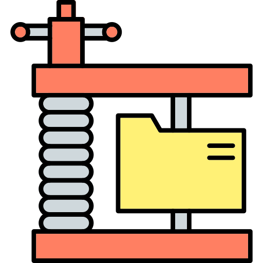 압축 파일 Generic Thin Outline Color icon