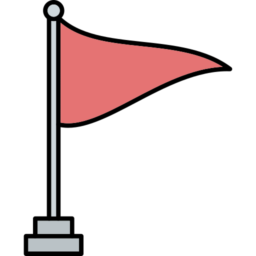 깃발 Generic Thin Outline Color icon