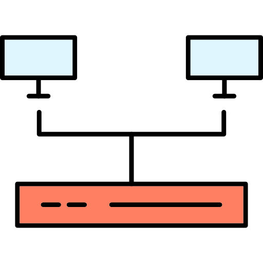 ローカルネットワーク Generic Thin Outline Color icon