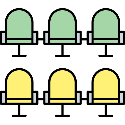 座席 Generic Thin Outline Color icon