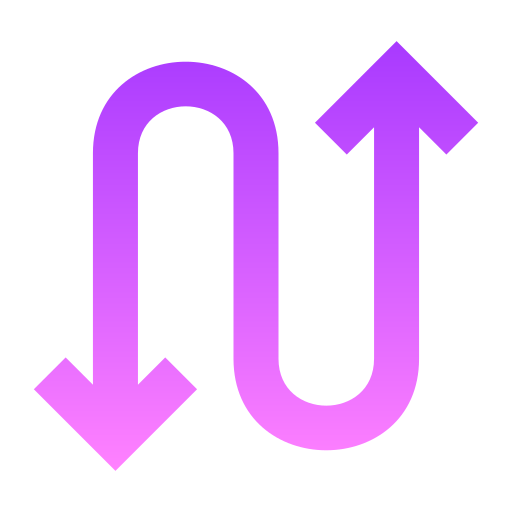 Up and down arrow Generic Gradient icon