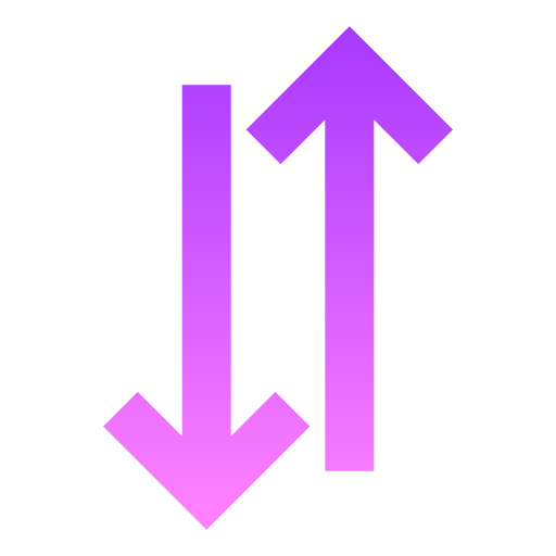 flechas hacia arriba y hacia abajo Generic Gradient icono