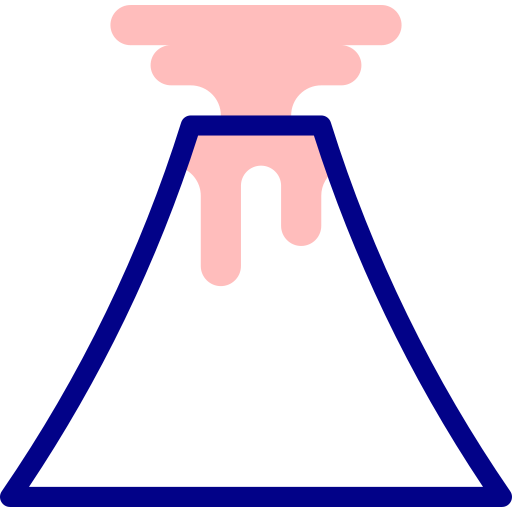 Eruption Detailed Mixed Lineal color icon