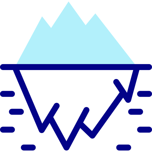 ijsberg Detailed Mixed Lineal color icoon