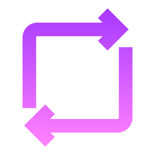 ciclo de flecha Generic Gradient icono