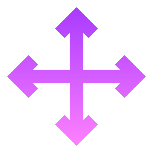 cuatro flechas Generic Gradient icono
