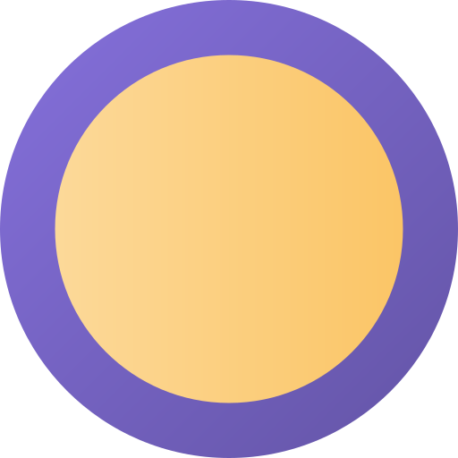 luna piena Flat Circular Gradient icona