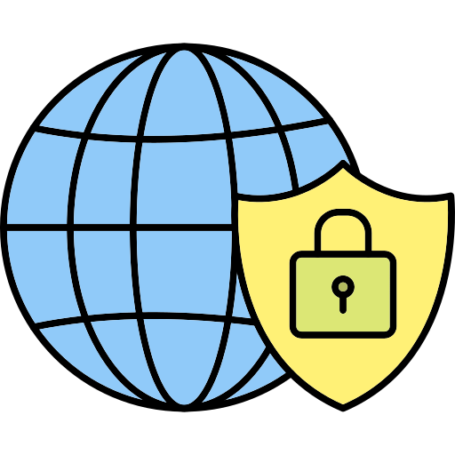 globalne bezpieczeństwo Generic Outline Color ikona
