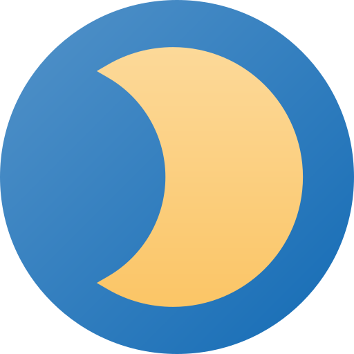 luna Flat Circular Gradient icona