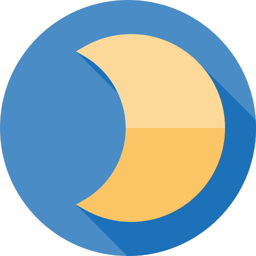 maan Flat Circular Flat icoon