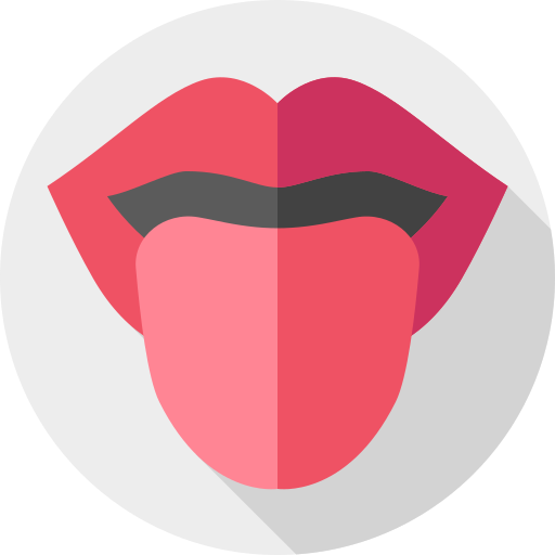 lengua Flat Circular Flat icono