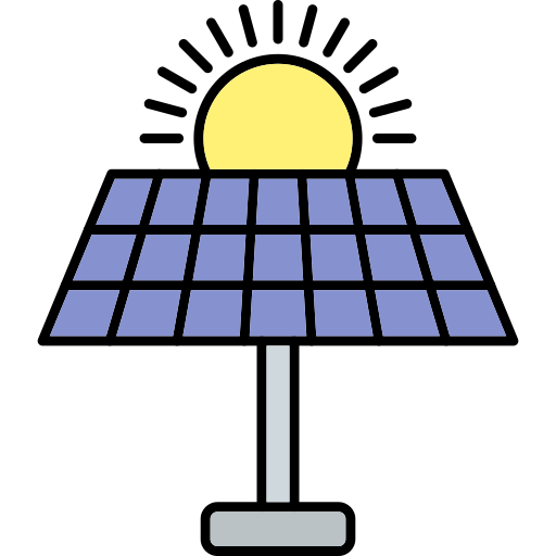 panel słoneczny Generic Thin Outline Color ikona