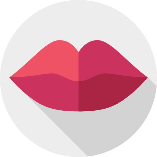 lippen Flat Circular Flat icon