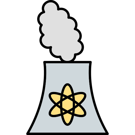 elektrownia jądrowa Generic Thin Outline Color ikona