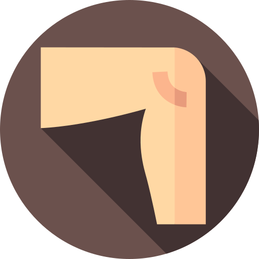 pierna Flat Circular Flat icono