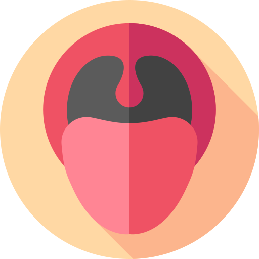 Tonsils Flat Circular Flat icon