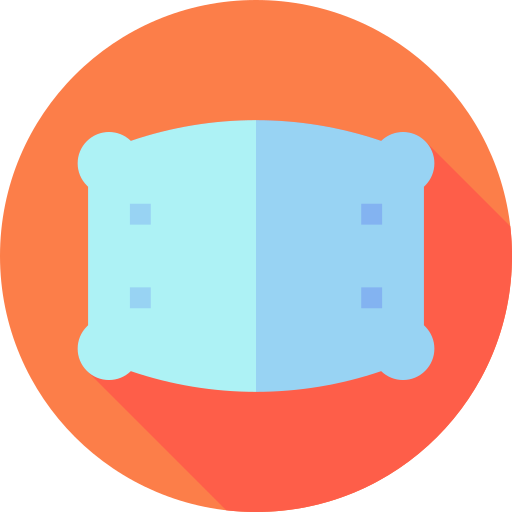 베개 Flat Circular Flat icon