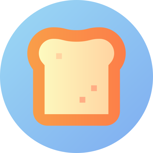 トースト Flat Circular Gradient icon