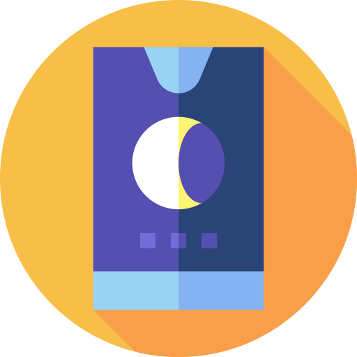 야간 모드 Flat Circular Flat icon