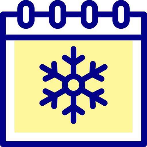Зима Detailed Mixed Lineal color иконка
