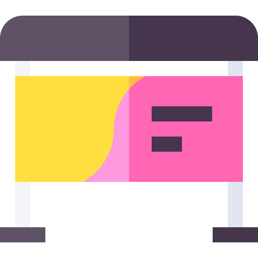 デジタルサイネージ Basic Straight Flat icon