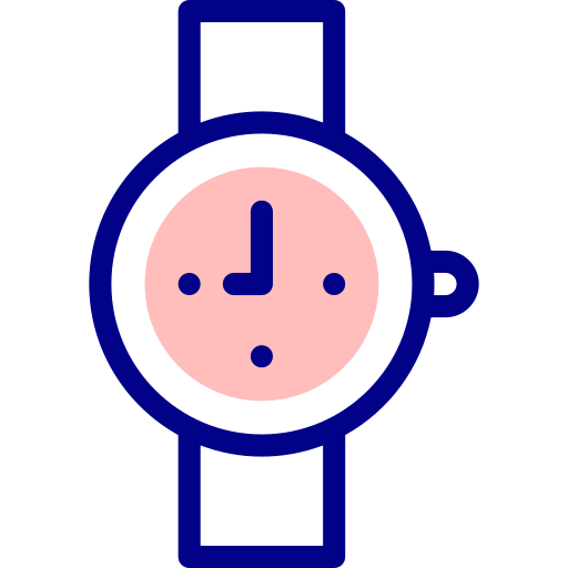 reloj de pulsera Detailed Mixed Lineal color icono