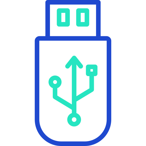 unidad usb Generic Outline Color icono