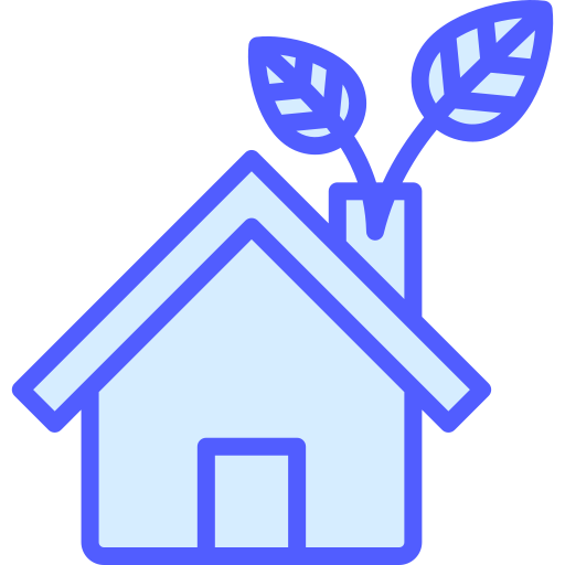 Eco house Generic Blue icon