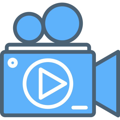 camara de video Generic Outline Color icono