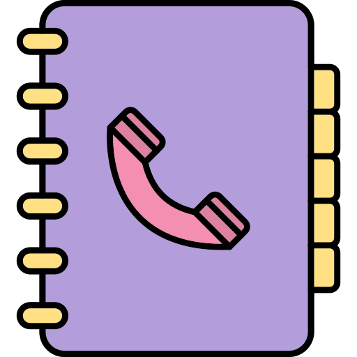 directorio telefónico Generic Outline Color icono