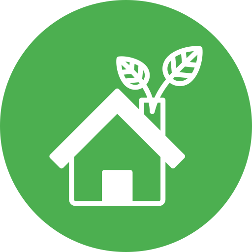 eco-huis Generic Flat icoon