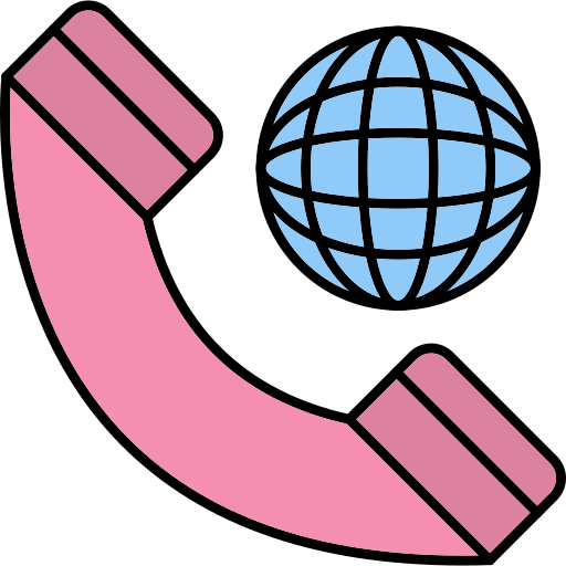 internationaal telefoongesprek Generic Outline Color icoon